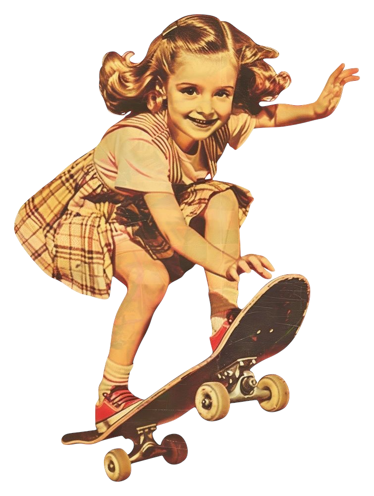 Skateboarding Girl
